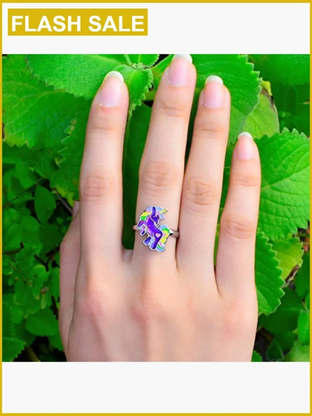 Adjustable Unicorn Mood Ring Color Changing Jewelry for Girls